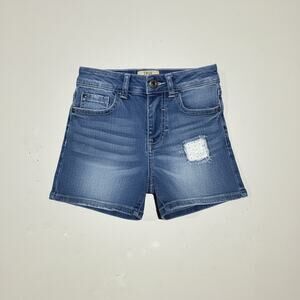 True Craft Girls Denim Shorts Size 10 Distressed Stretch Jean Shorts